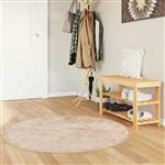 vidaXL Vloerkleedloper MARSA Beige 120 x 120 cm Polyester en PVC