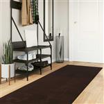 vidaXL Medium pile zachte en wasbare tapijt HUARTE Bruin 750 x 80 cm