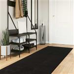 vidaXL Medium pile zachte en wasbare tapijt HUARTE Zwart 1000 x 80 cm