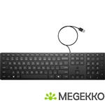 HP 320K bedraad toetsenbord Zwart Azerty Belgisch