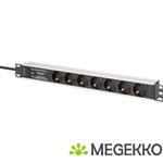 Digitus DN-95441 energiedistributie 7 AC-uitgang(en) 1U Zwart, Zilver