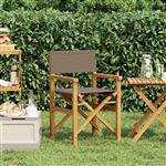vidaXL Eetkamerstoel Bruin en Taupe 56 x 54 x 87 cm Massief Teakhout