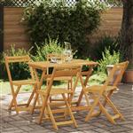 vidaXL Opvouwbare Tuinstoelen 4 pcs Naturel 40 x 53 x 80 cm