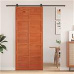 vidaXL Schuifdeur Wasbruin 80 x 2,5 x 208 cm Massief grenenhout