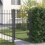 vidaXL Hekpoort HORST Staal Zwart Vergrendelbaar