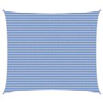 vidaXL Zonneschaduwzeil Blauw en Wit 6 x 8 m HDPE