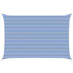 vidaXL Zonneschaduwzeil Blauw en Wit 4 x 5 m HDPE