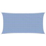 vidaXL Zonneschaduwzeil Blauw en Wit 2,5 x 5 m HDPE