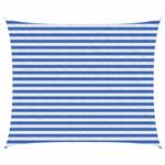 vidaXL Zonneschaduwzeil Blauw en Wit 2,5 x 3,5 m HDPE