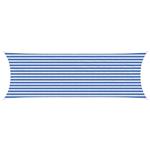 vidaXL Zonneschaduwzeil Blauw en Wit 2 x 6 m HDPE