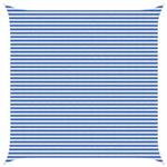 vidaXL Zonneschaduwzeil Blauw en Wit 5 x 5 m HDPE