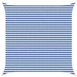 vidaXL Zonneschaduwzeil Blauw en Wit 4 x 4 m HDPE