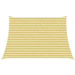 vidaXL Zonneschaduwzeil Geel en Wit 3 / 4 x 3 m HDPE