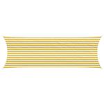 vidaXL Zonneschaduwzeil Geel en Wit 2 x 6 m HDPE