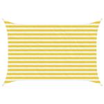 vidaXL Zonneschaduwzeil Geel en Wit 2 x 2,5 m HDPE