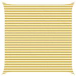 vidaXL Zonneschaduwzeil Geel en Wit 5 x 5 m HDPE