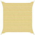 vidaXL Zonneschaduwzeil Geel en Wit 3,6 x 3,6 m HDPE