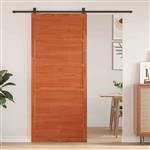 vidaXL Schuifdeur Wasbruin 80 x 2,5 x 208 cm Massief grenenhout
