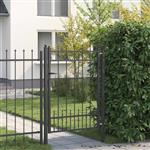 vidaXL Hekpoort HORST Staal Zwart Vergrendelbaar