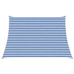 vidaXL Zonneschaduwzeil Blauw en Wit 3 / 4 x 3 m HDPE