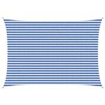 vidaXL Zonneschaduwzeil Blauw en Wit 3,5 x 5 m HDPE