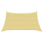 vidaXL Zonneschaduwzeil Geel en Wit 3 / 4 x 2 m HDPE