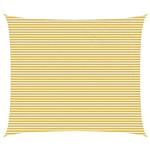 vidaXL Zonneschaduwzeil Geel en Wit 6 x 8 m HDPE