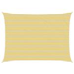 vidaXL Zonneschaduwzeil Geel en Wit 5 x 8 m HDPE