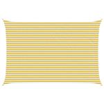 vidaXL Zonneschaduwzeil Geel en Wit 4 x 6 m HDPE