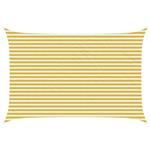 vidaXL Zonneschaduwzeil Geel en Wit 3 x 5 m HDPE