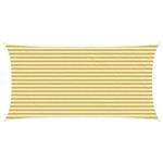 vidaXL Zonneschaduwzeil Geel en Wit 2,5 x 6 m HDPE