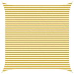 vidaXL Zonneschaduwzeil Geel en Wit 4,5 x 4,5 m HDPE