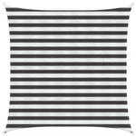 vidaXL Zonneschaduwzeil Antraciet en Wit 2 x 2 m HDPE