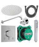 Regendouche Inbouw Hansgrohe Ecostat Wanduitloop met Handdouche en Hoofddouche 30 cm Thermostaat Vie