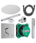 Regendouche Inbouw Hansgrohe Ecostat Plafonduitloop met Handdouche en Hoofddouche 30 cm Thermostaat 