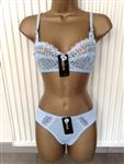 Elegante Zachtblauwe BH zonder Beugel met Slip