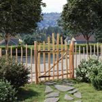 vidaXL Gebogen hekdeur 100 x 120 cm Geïmpregneerd Hazelhout Naturel