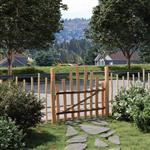 vidaXL Gebogen hekdeur 100 x 90 cm Geïmpregneerd Hazelhout Bruin