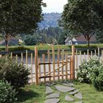 vidaXL Gebogen hekdeur 100 x 90 cm Geïmpregneerd Hazelhout Naturel