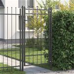 vidaXL Hekpoort HORST 100 x 175 cm Metaal Zwart Vergrendelbaar