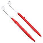 vidaXL Parasol met klem 2 pcs Vuursteenrood Ø 105 x 86 cm