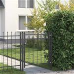 vidaXL Hekpoort HORST 100 x 100 cm Metaal Zwart Vergrendelbaar