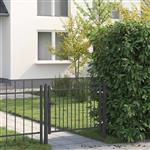 vidaXL Hekpoort HORST 100 x 75 cm Metaal Zwart Vergrendelbaar