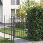 vidaXL Hekpoort HORST 100 x 125 cm Metaal Zwart Vergrendelbaar