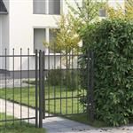 vidaXL Hekpoort HORST 100 x 125 cm Metaal Zwart Vergrendelbaar