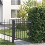 vidaXL Hekpoort HORST 100 x 100 cm Metaal Zwart Vergrendelbaar