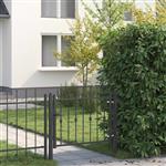 vidaXL Hekpoort HORST 100 x 75 cm Metaal Zwart Vergrendelbaar