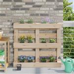 vidaXL Bloembakken voor Euro-pallets 24 pcs Grijs 13,5 x 9 x 9,5 cm
