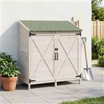vidaXL Tuinschuur met dak Wit 106 x 56 x 113,5 cm Massief Vurenhout