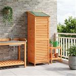 vidaXL Tuinschuur met dak Bruin 59 x 56 x 176 cm Massief Vurenhout